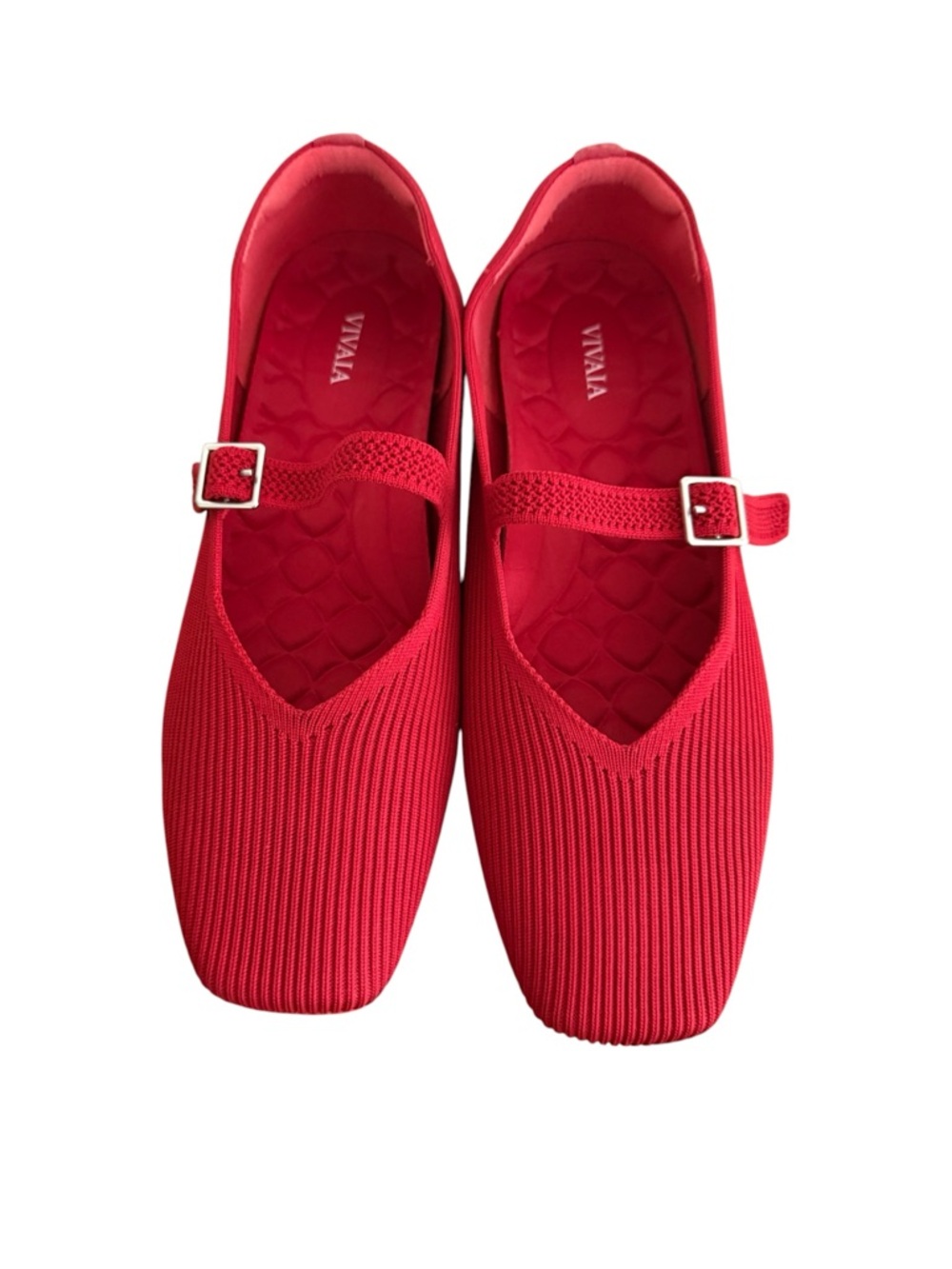 Vivaia Red Mary Jane Flats Women 10.5